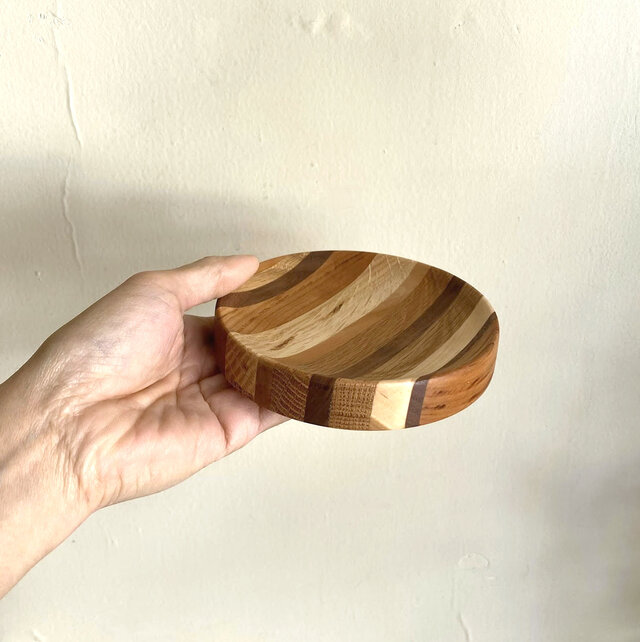 寄せ木の小皿 Φ12cm 2枚セット | iichi 日々の暮らしを心地よく