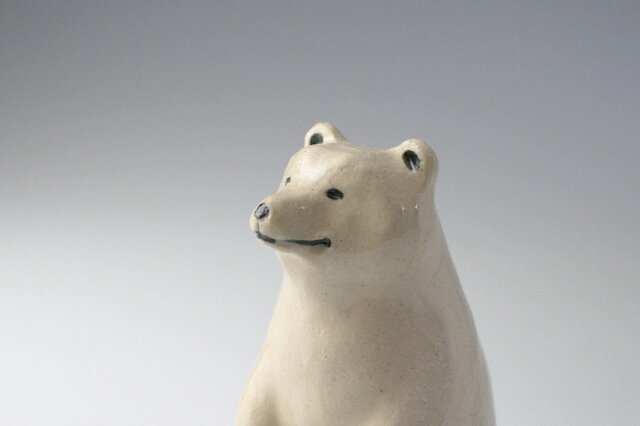 h297☆美品☆シロクマ☆アンティーク☆置物☆値下げしました☆☆☆ ヴィンテージ シロクマモチーフ ガラスオブジェ｜アンティーク