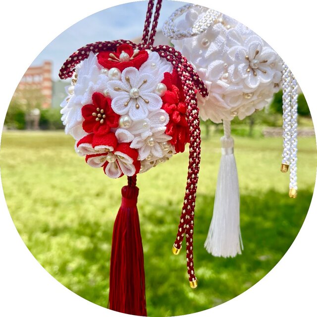 和装　ボールブーケ/ウエディングブーケ 楽天市場】ボールブーケ 紐 和装ブーケ 白無垢 造花