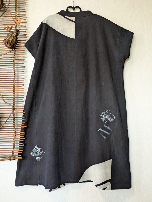 古布家紋のワンピース 古布大きな家紋のワンピース | ICHIの古布服日記