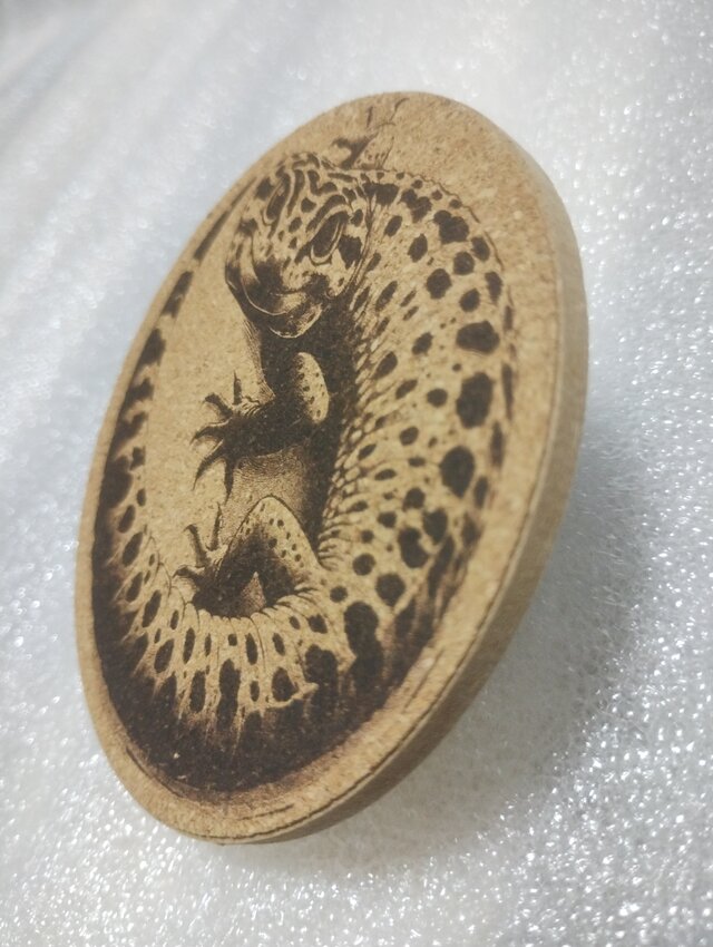 トカゲモドキコースター コースター ヒョウモントカゲモドキ | iichi 日々の暮らしを心地よく