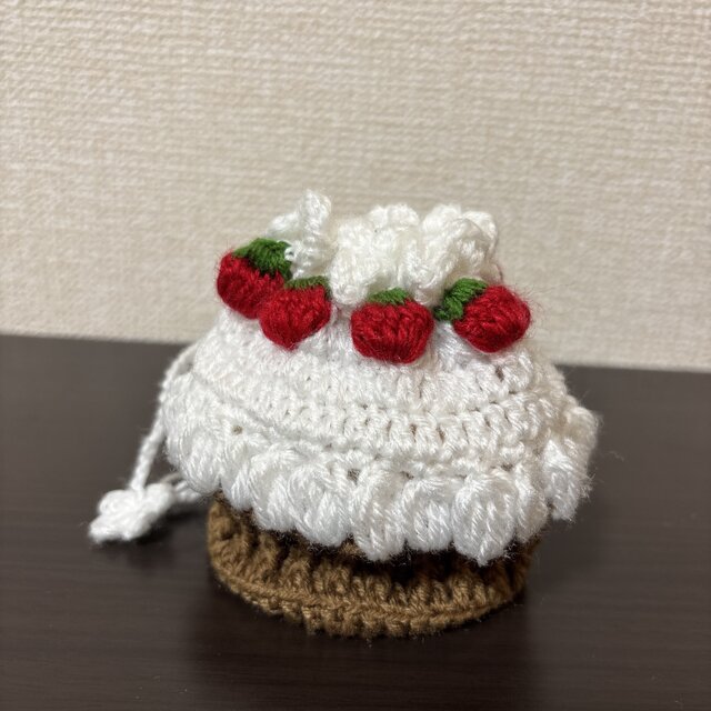 感謝価格　SALE いちご柄　人気　巾着袋　ハンドメイド　小物入れ イチゴ柄ミニ巾着袋｜ポーチ＼年中使えるコットン素材／ミニ
