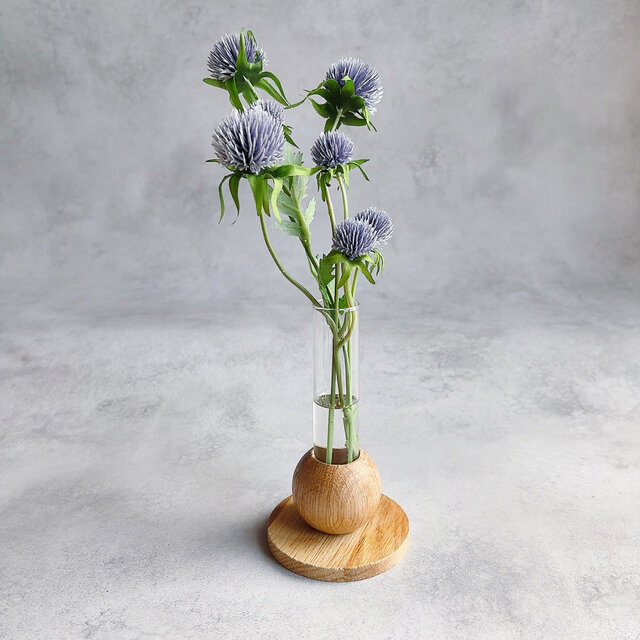 本物みたいな瑠璃玉あざみ　マジカルウォーター　インテリアフラワー