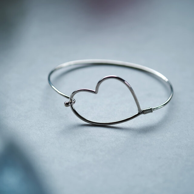 SILVER925 HEART DESIGN BANGLE/シルバー/バングル SILVER925 HEART DESIGN BANGLE/シルバー/バングル 究極の