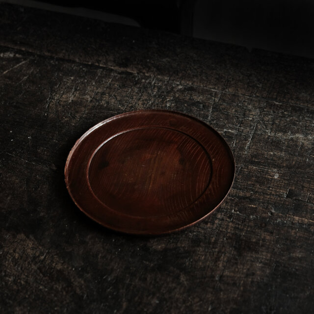 深みのある色味◇時代物 拭き漆銘々皿 中皿 菓子皿 骨董/antiques 古