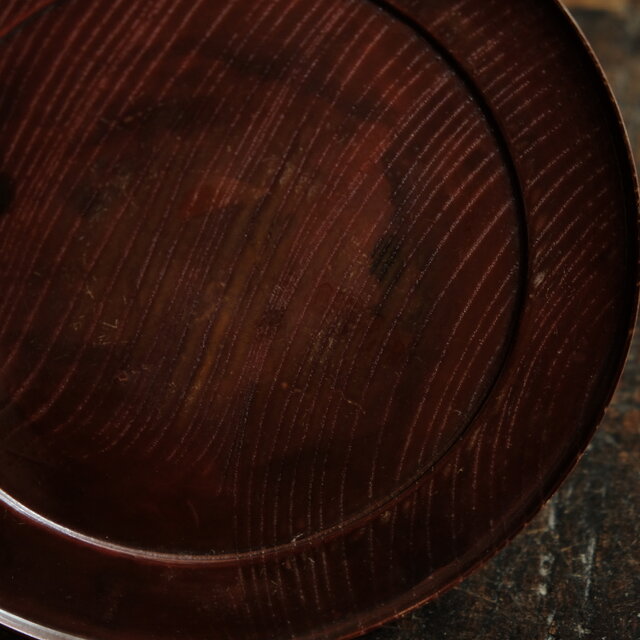 深みのある色味◇時代物 拭き漆銘々皿 中皿 菓子皿 骨董/antiques 古