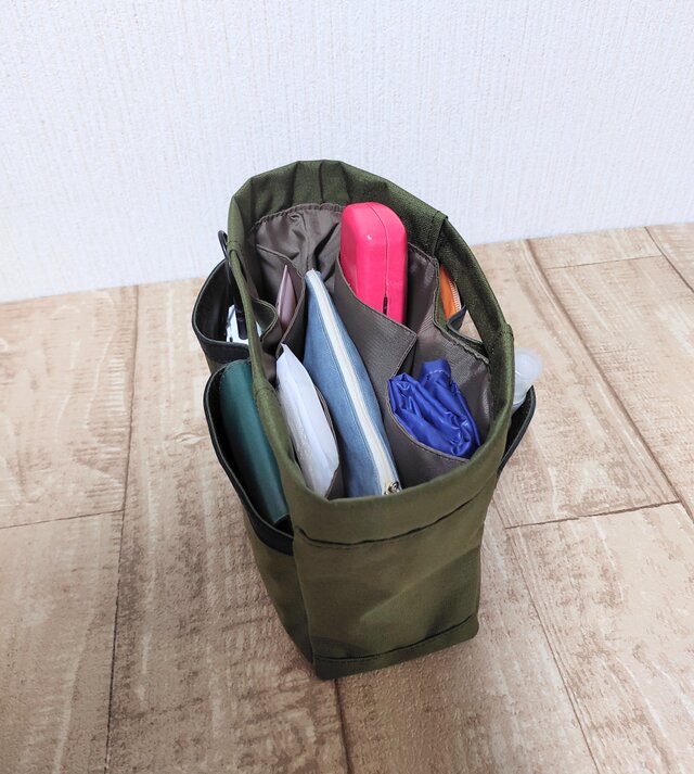コーデュラナイロン・超便利バッグインバッグ｜撥水・自立・収納力抜群