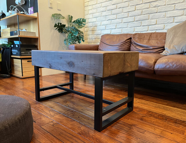 どっしり ベンチ 長椅子 椅子 センターテーブル 腰掛け 幅74 奥行40 高