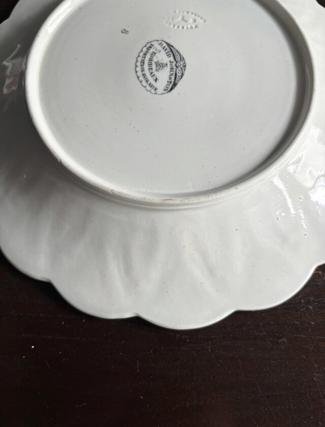 フランス アンティーク ボルドー窯 David JOHONSTON グリザイユ