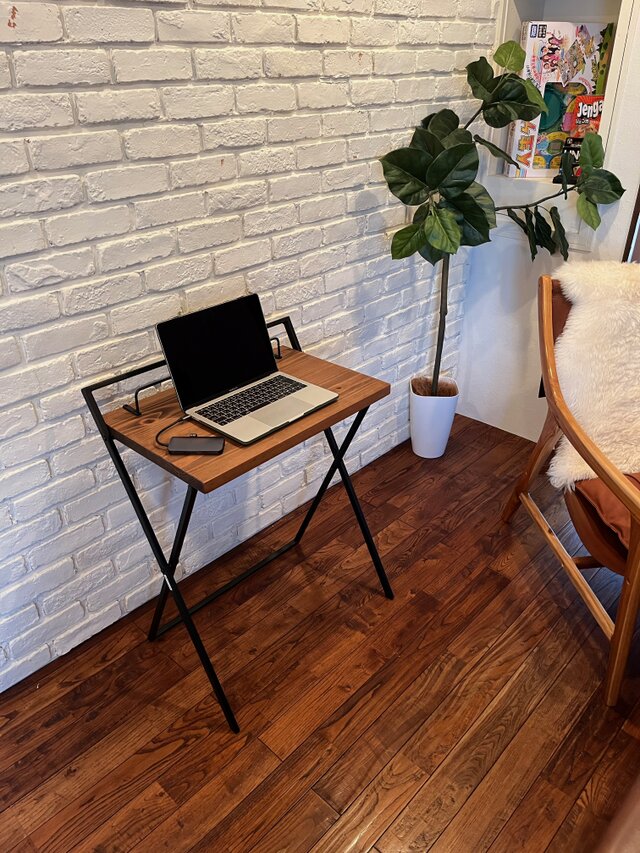 国産無垢材折りたたみデスク 幅65 奥行45 高さ80cm