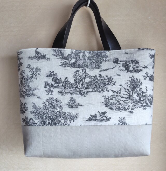 トワルドジュイ*トートバッグ*グレー | iichi 日々の暮らしを