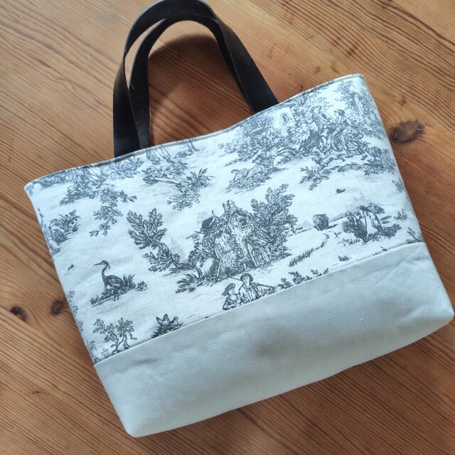 トワルドジュイ*トートバッグ*グレー | iichi 日々の暮らしを