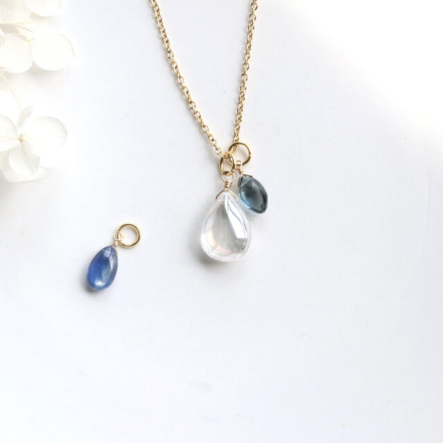天然石　ネックレス nature】ティアドロップ天然石ネックレス silver – h..Online Store