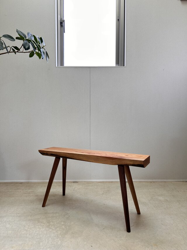 ケヤキのベンチ　一枚モノ ケヤキのベンチ