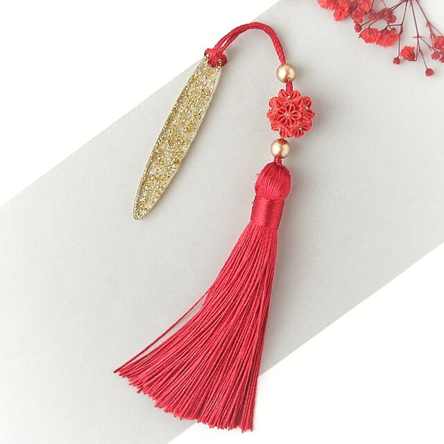 帯飾り 「 赤紅 」 つまみ細工 着物 浴衣 秋 冬 タッセル 房飾り 洋風 差し色 敬老の日ギフト プレゼント 人気