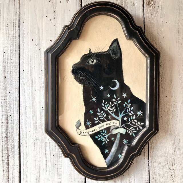 大西洋介作 猫アクリル画