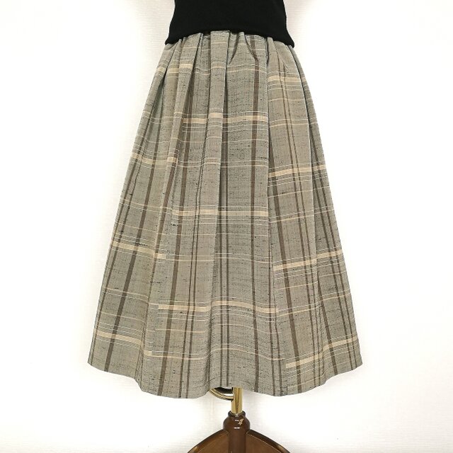 紬リメイク＊タックスカート