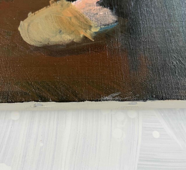 61×73㎝「台所に立つ男」油彩・原画・F20 61×73㎝「台所に立つ男」F20・原画・油彩画 | iichi 日々の