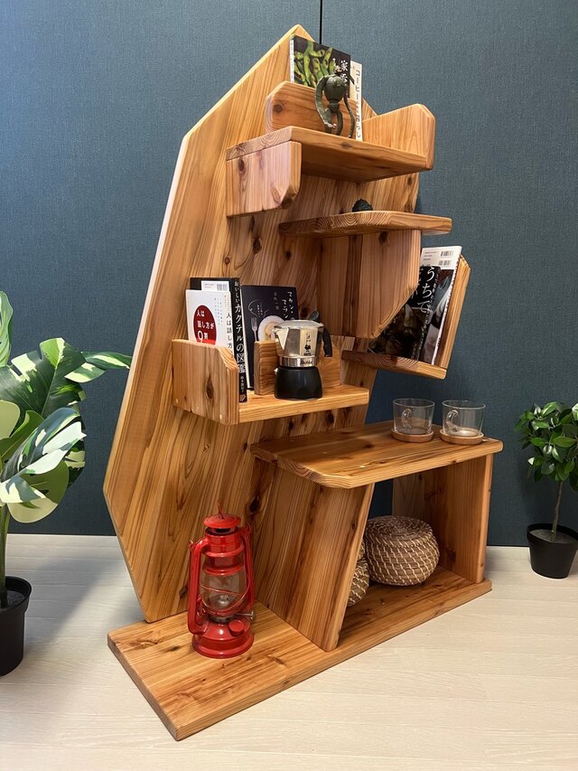 送料無料】 ブックシェルフ 自然 マルチラック 杉 ナチュラル | iichi  