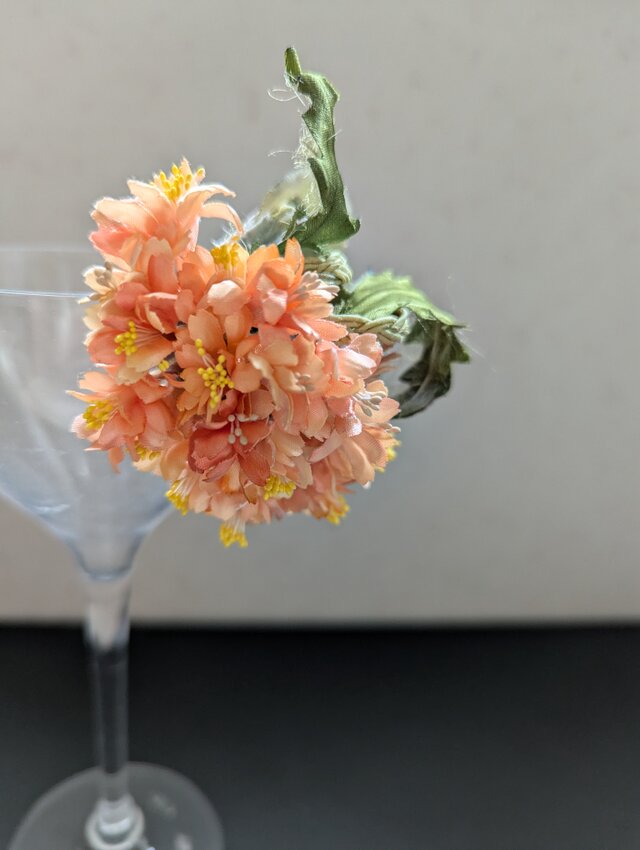 コサージュ野の花たち（アプリコット色）A95
