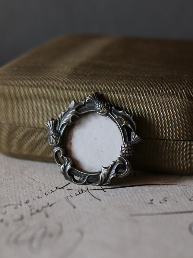 アザミ フォトフレーム アンティークブローチ フランスアンティーク