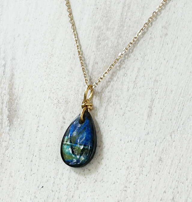 K24純金◇フィンランドの宝石◇スペクトロライト（スペクトルライト