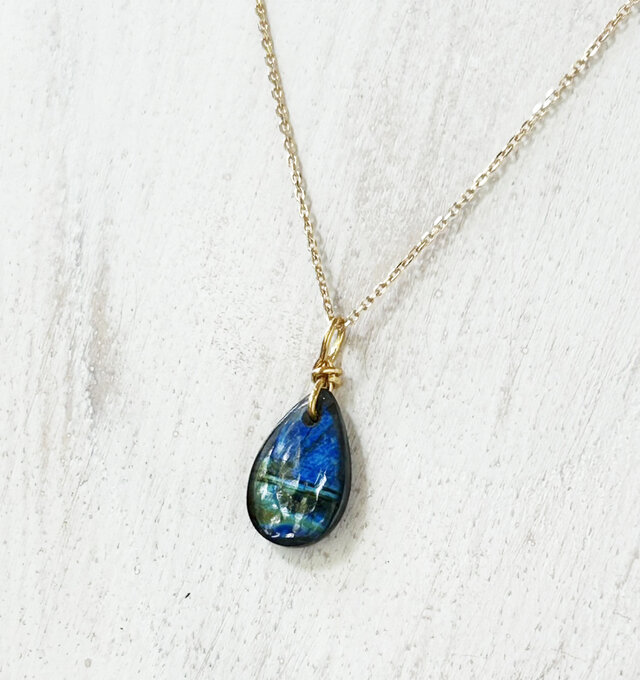 K24純金◇フィンランドの宝石◇スペクトロライト（スペクトルライト