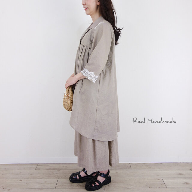予約販売] 薄紫をひそませて・ワッシャーギャザースカート
