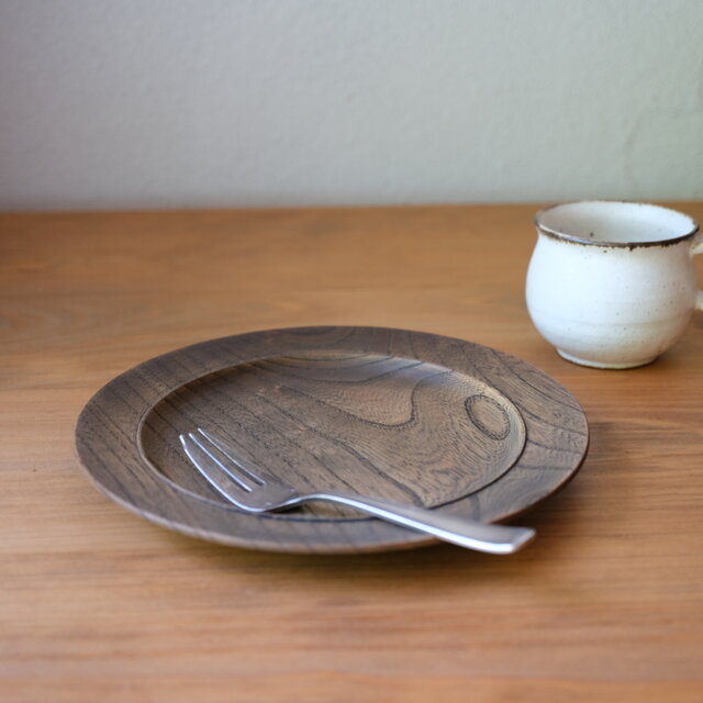 ケヤキのリムプレート(在庫4)〈ガラスコーティング〉【v1257】