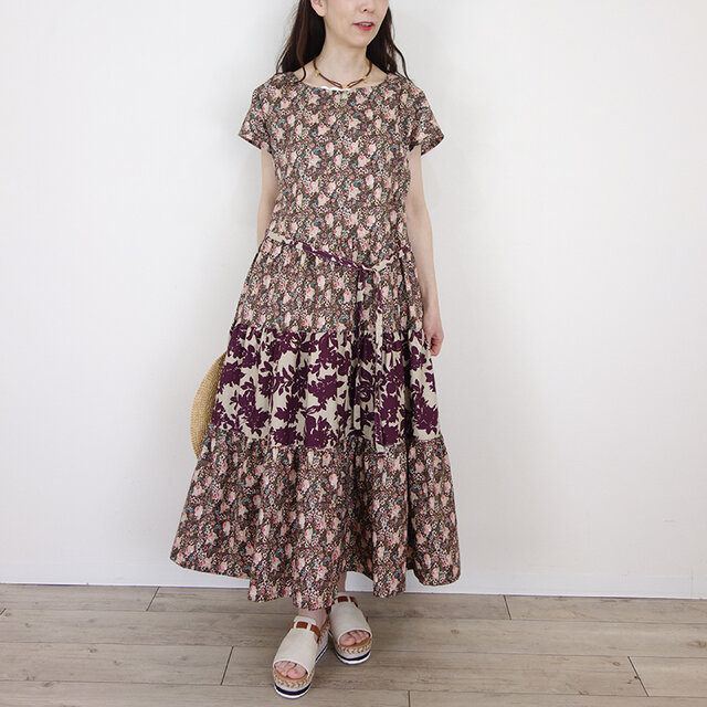 [予約販売] ボタニカルシンフォニー・マキシティアードワンピース