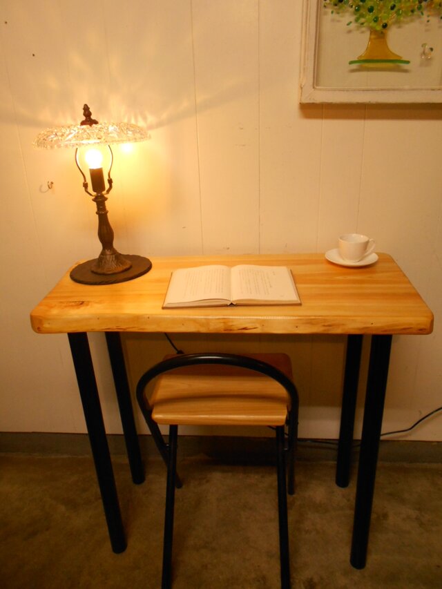 ひのきアイアンテーブルイスセット06-25