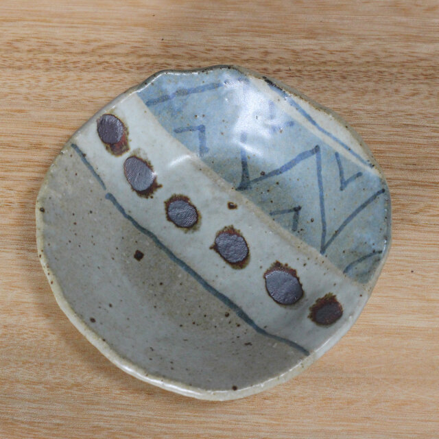 【ゴス・サビ染め付け豆皿】sa201