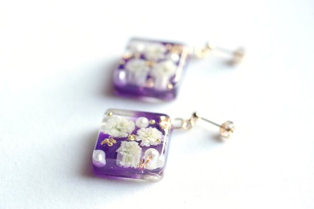 ≪115 パープル≫レジンピアス 400円 ≪115 パープル≫レジンピアス 400円 - メルカリ