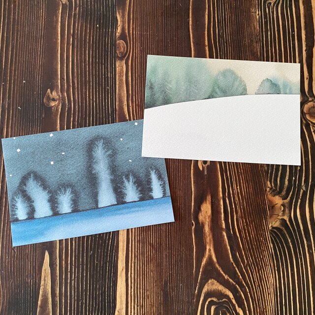 ゆる絵　ポストカード２枚組