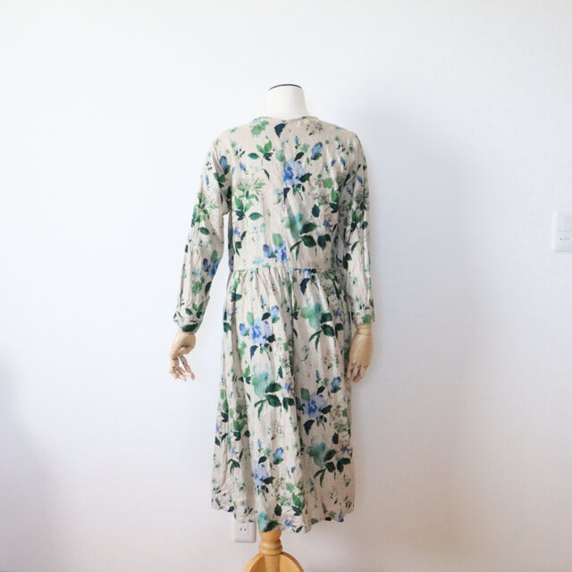 cabbages & roses カシュクールワンピース CABBAGES & ROSES リネン100