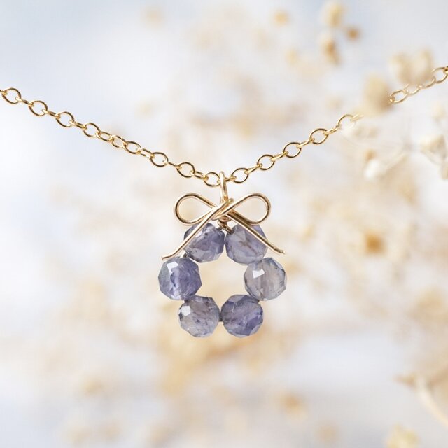 お得セット】「スミレの花結」ピアス イヤリング ネックレス 