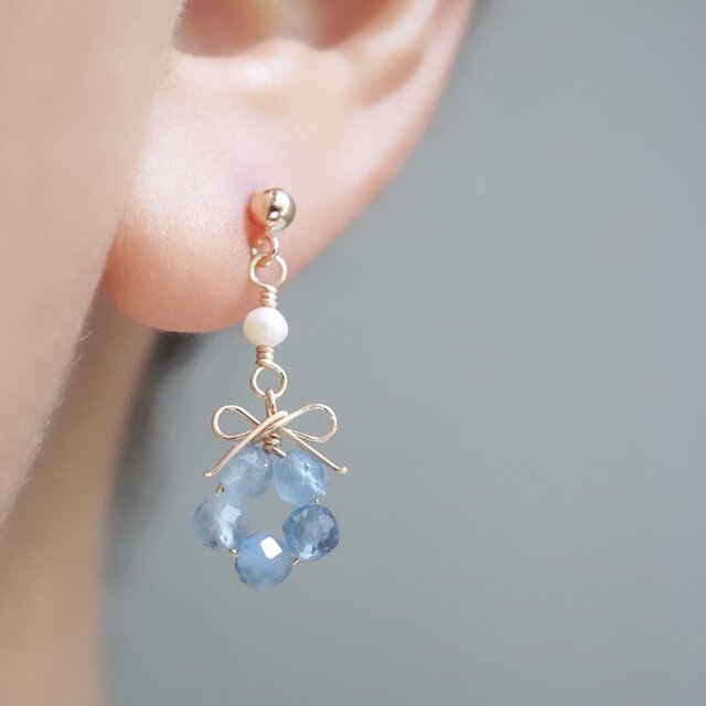 お得セット】「ネモフィラの花結」ピアス イヤリング ネックレス
