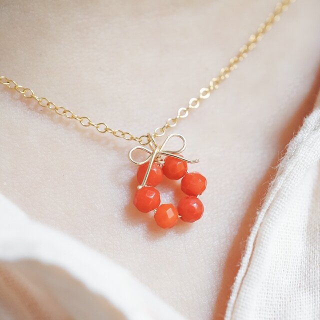 天然赤珊瑚ビーズネックレス 花留め具付き 楽天市場】花型珊瑚ネックレス 珊瑚ネックレス 在庫限定｜和雑貨