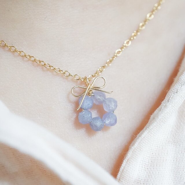 お得セット】「勿忘草の花結」ピアス イヤリング ネックレス