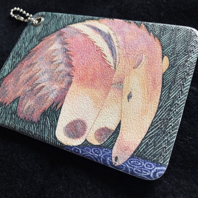 水辺の影絵｜パスケース（オオアリクイ／バルネモフ）