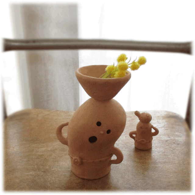 【ハニワちゃん】ちびハニワ付き　カメ