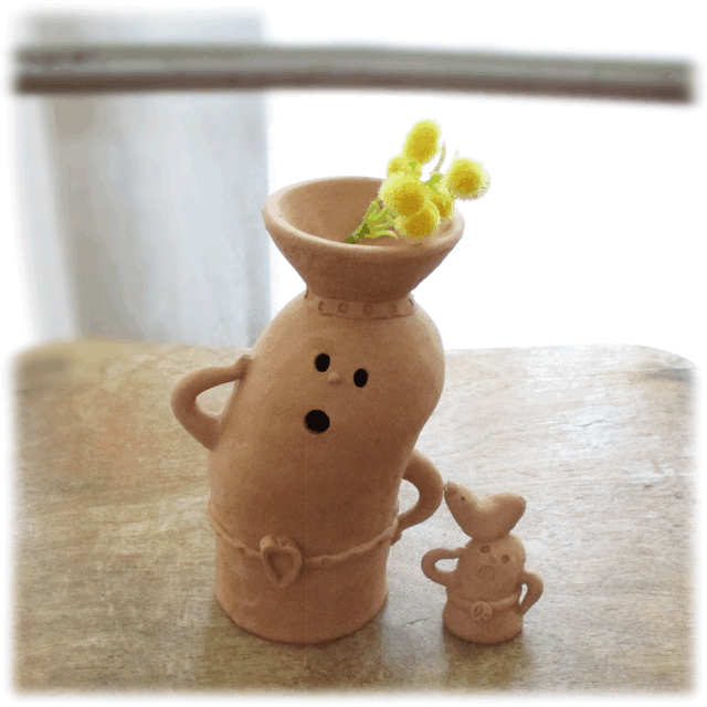 【ハニワちゃん】ちびハニワ付き　コトリ