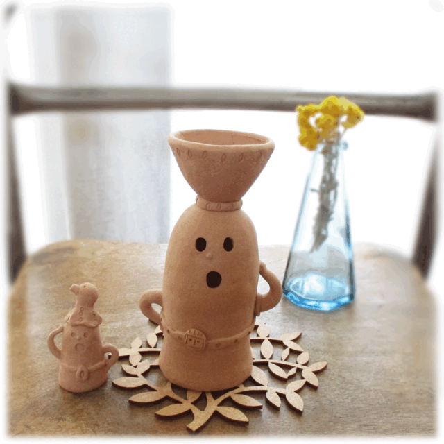 【ハニワちゃん】ちびハニワ付き　タコ