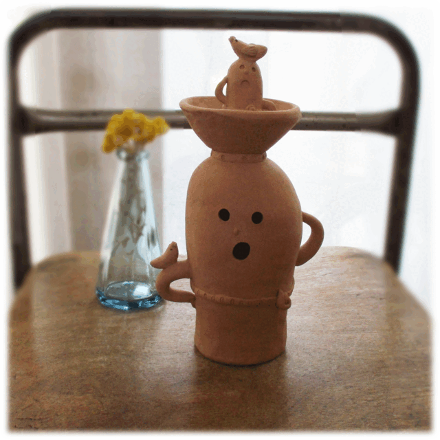 【ハニワちゃん】ちびハニワ付き　ことり