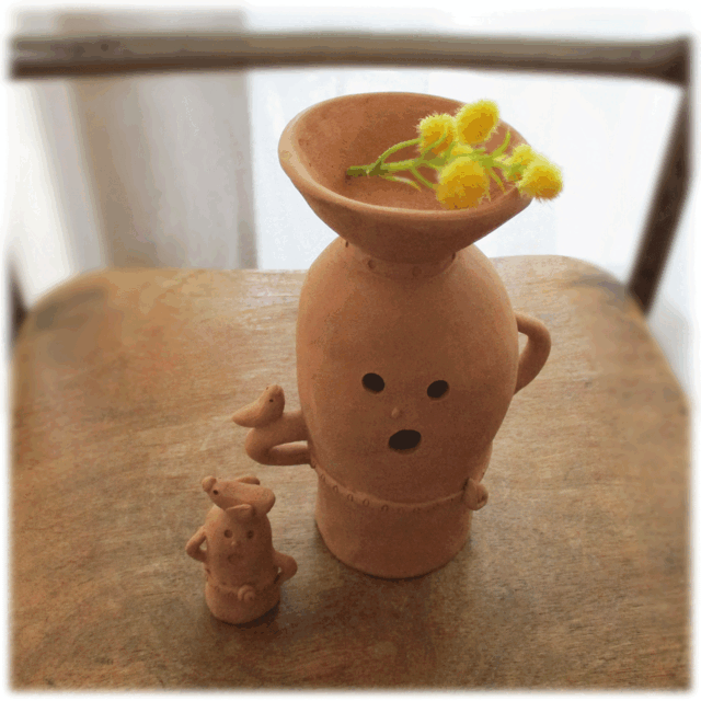 ハニワちゃん】ちびハニワ付き ことり | iichi 日々の暮らしを心地よく