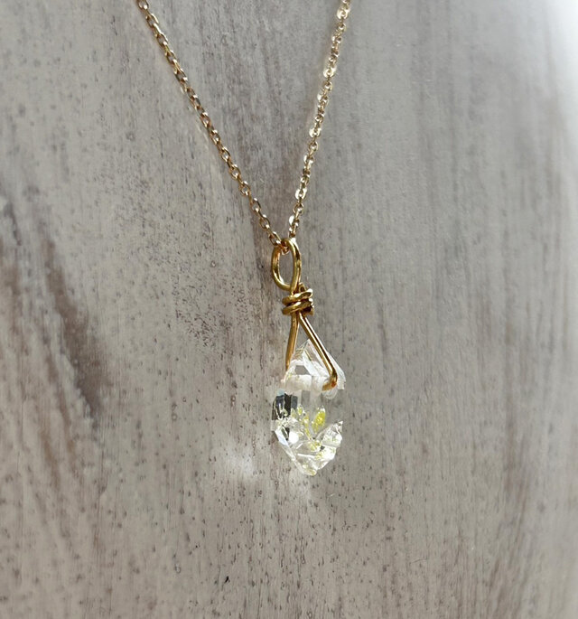 k18 k24 　ピアス　ネックレストップ K24純金オイルインクォーツ原石ペンダントトップ/ ピアス | iichi 日々