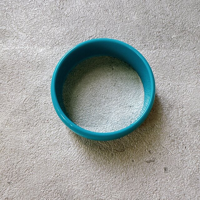 B143-ヴィンテージバングル U.S.A. 1970〜80s Turquoise Blue Acrylic