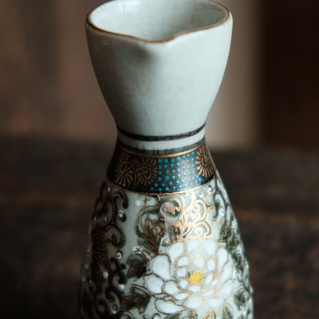 徳利□中国 青華 古い酒器 2本 染付 花唐草 お銚子 時代物 骨董品 古玩