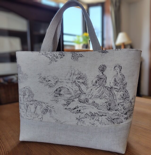 トワルドジュイ*綿麻*トートバッグ | iichi 日々の暮らしを心地よく