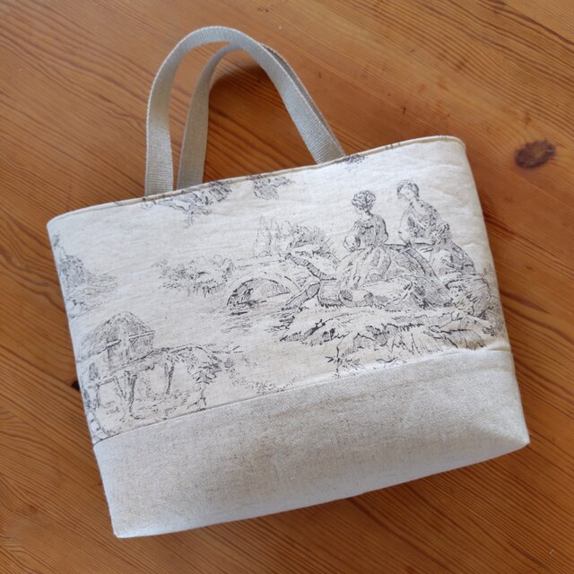 トワルドジュイ*綿麻*トートバッグ | iichi 日々の暮らしを心地よく